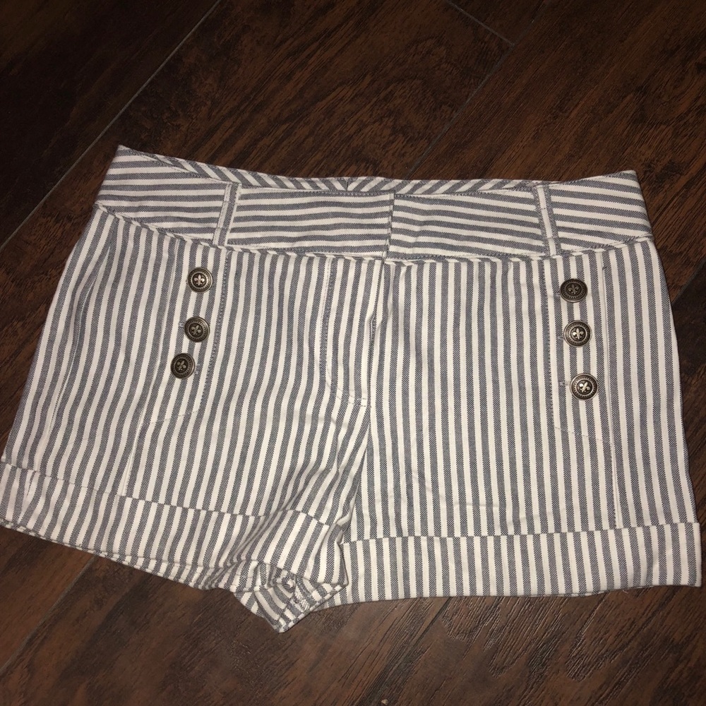 forever21 striped highwaisted shorts